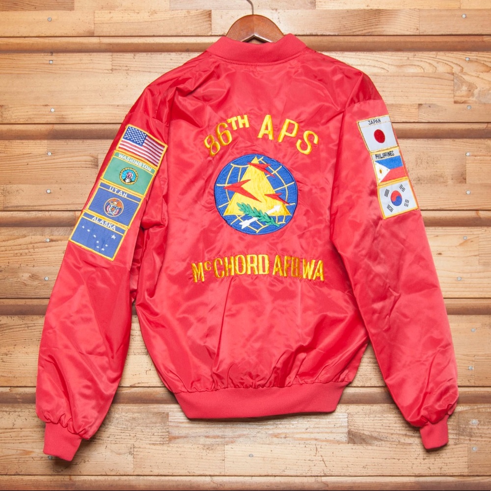1980’s McChord Airforce Base Satin Bomber Jacket